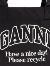 Ganni Recycled Cotton Large Tote Bag Grey