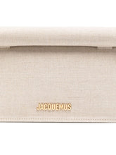 JACQUEMUS Rond Carré Canvas Clutch Bag Beige