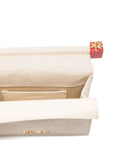 JACQUEMUS Rond Carré Canvas Clutch Bag Beige