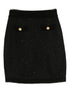 Elisabetta Franchi Wool Button-Embellished Knitted Skirt Black Black