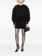 Elisabetta Franchi Wool Button-Embellished Knitted Skirt Black Black