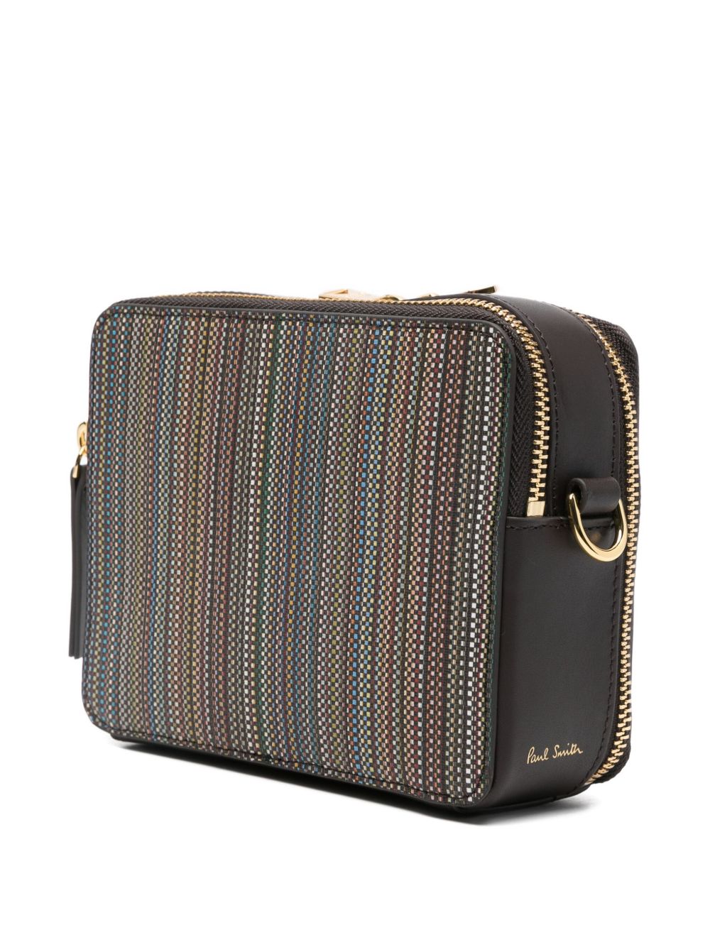 Paul Smith Multi-Stripe Shoulder Bag Brown MultiColour