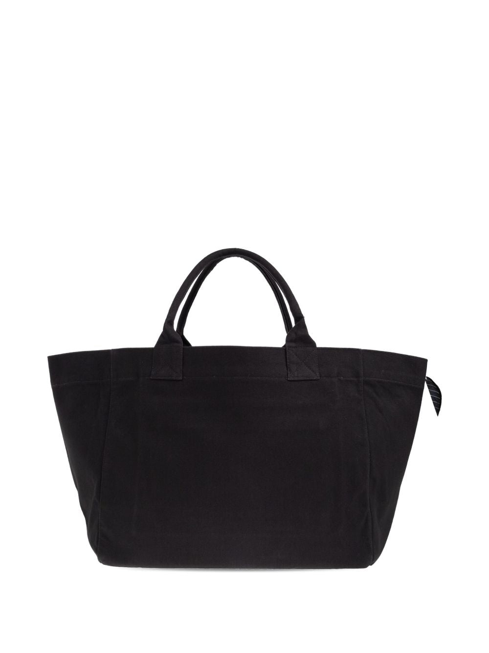 Ganni XXL Recycled Cotton Shopper Bag with Contrasted Logo Grey