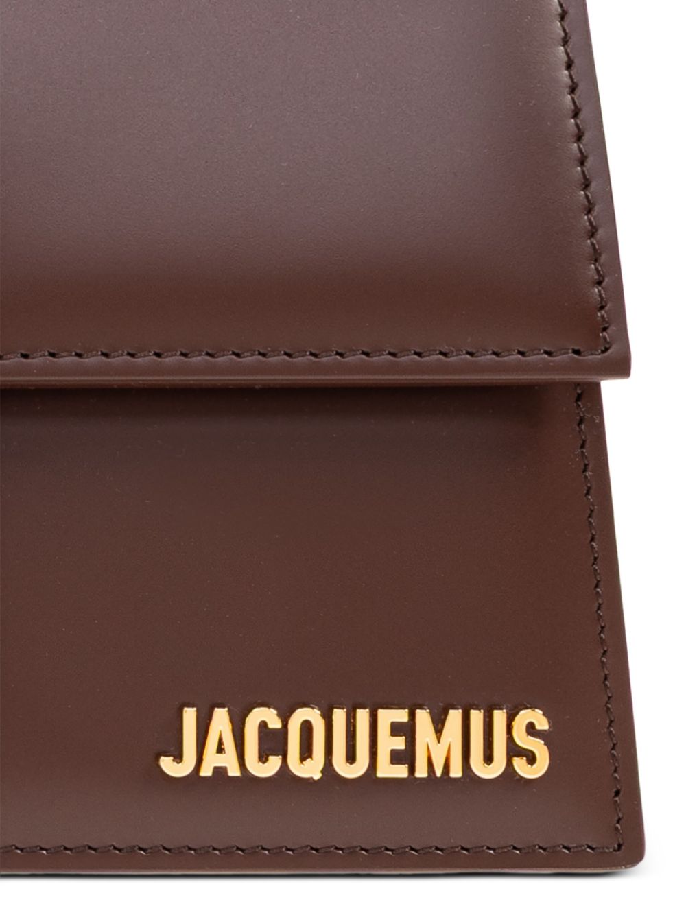 Jacquemus Le Grand Bambino Calf Leather Top Handle Bag Brown