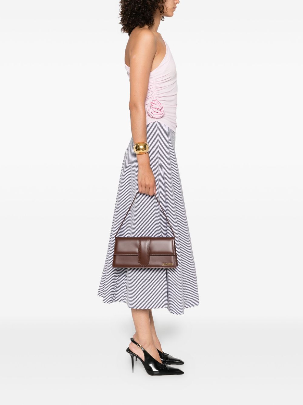 Jacquemus Le Bambino Long Chocolate Brown Shoulder Bag Brown