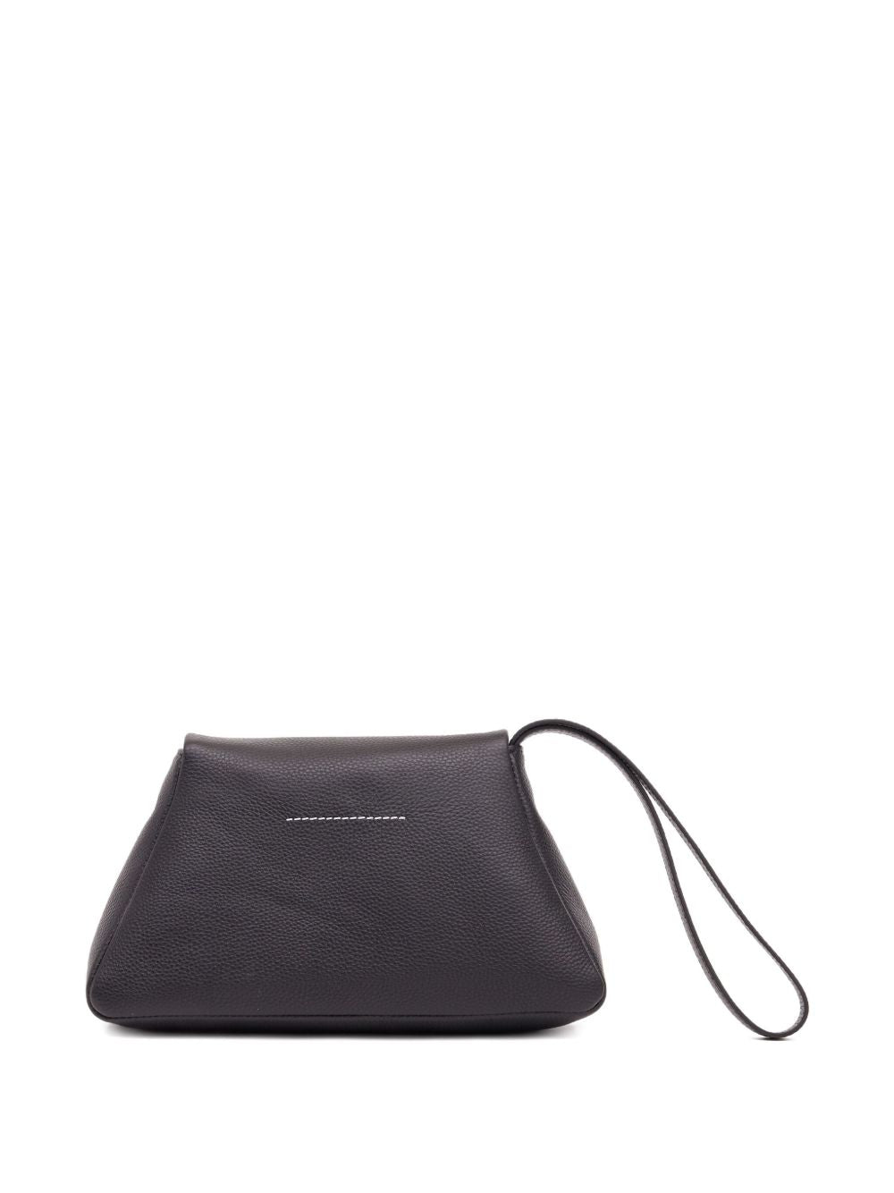 MM6 Maison Margiela Numeric Calf Leather Foldover Clutch Black black