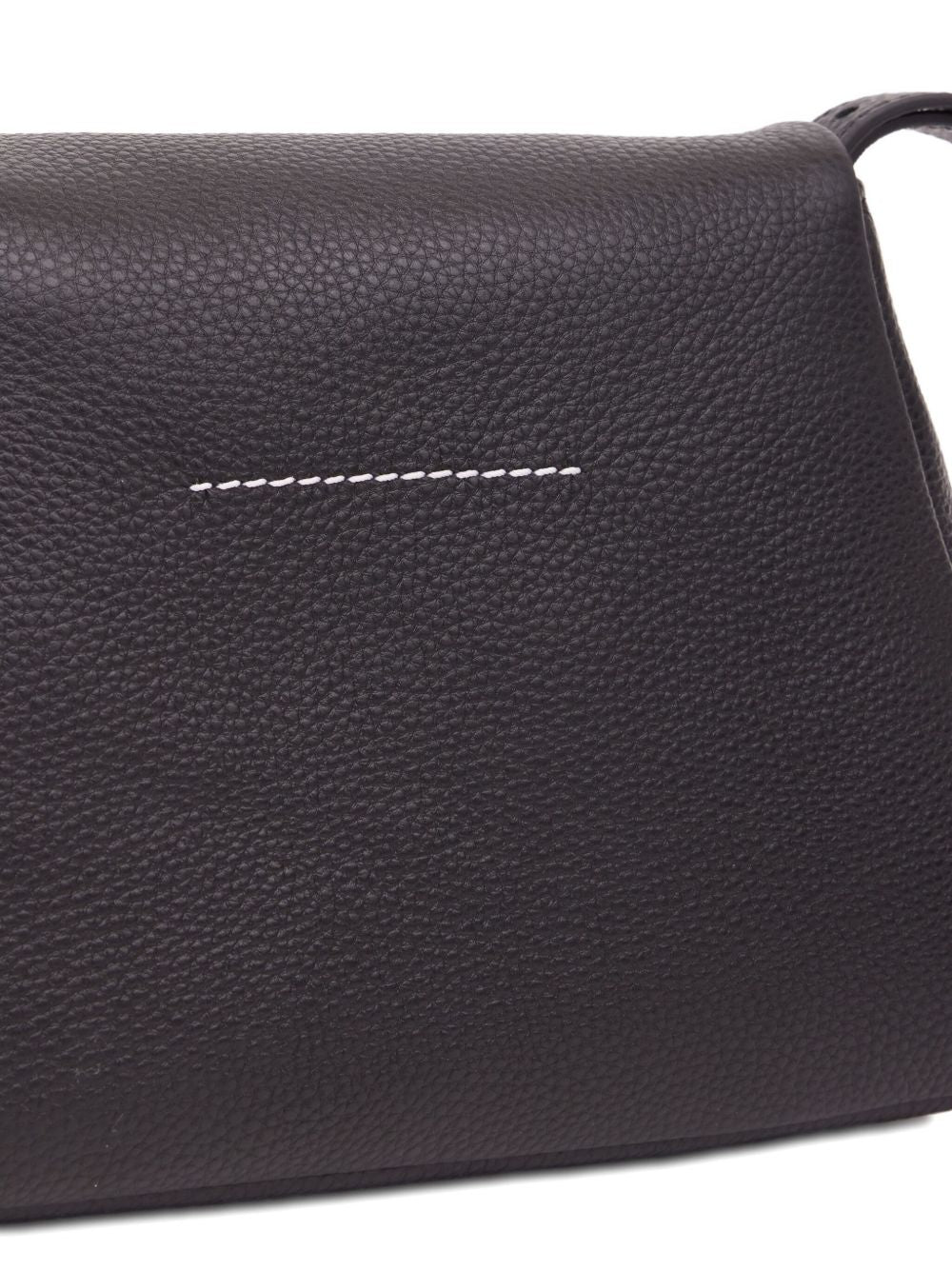 MM6 Maison Margiela Numeric Calf Leather Foldover Clutch Black black