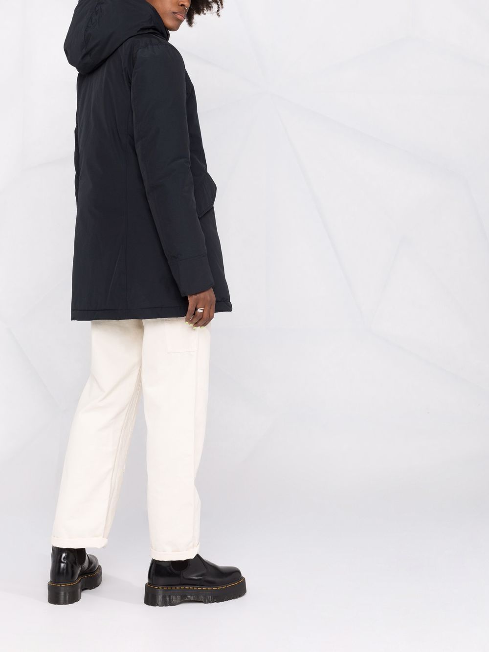 Woolrich Arctic Parka in Blue Cotton-Blend Blue