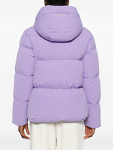 Woolrich Quilted Hooded Long Jacket in Lilac lilac