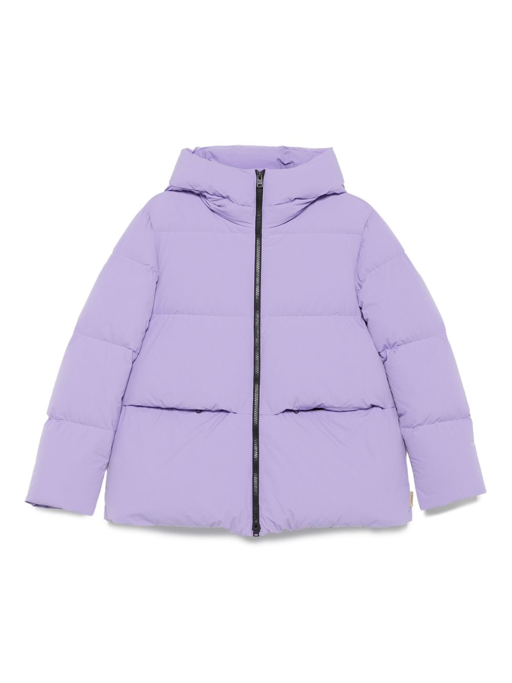 Woolrich Quilted Hooded Long Jacket in Lilac lilac