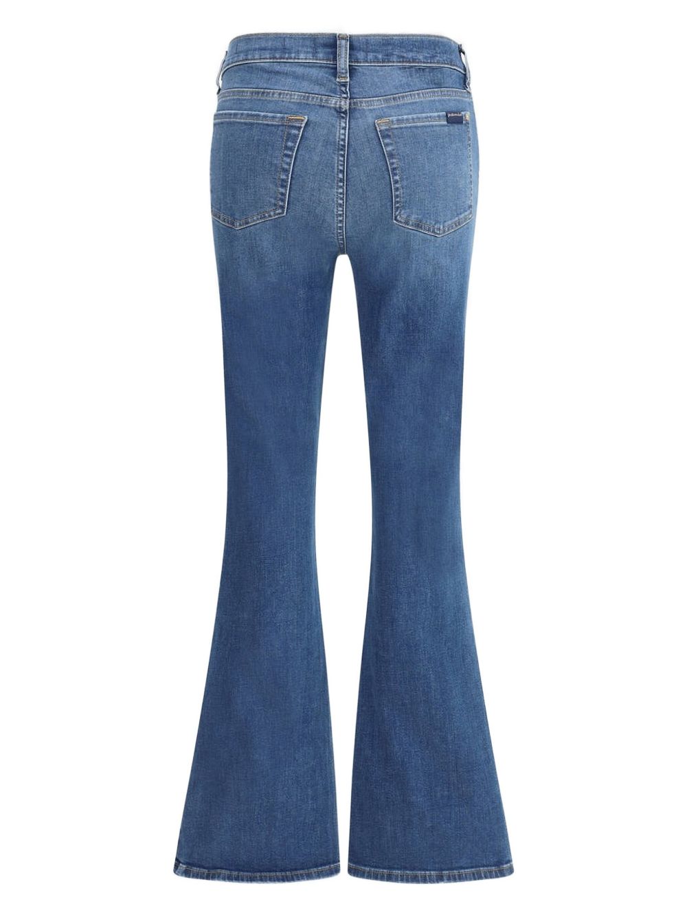 Seven High-Waisted Flared Denim Jeans Blue Blue