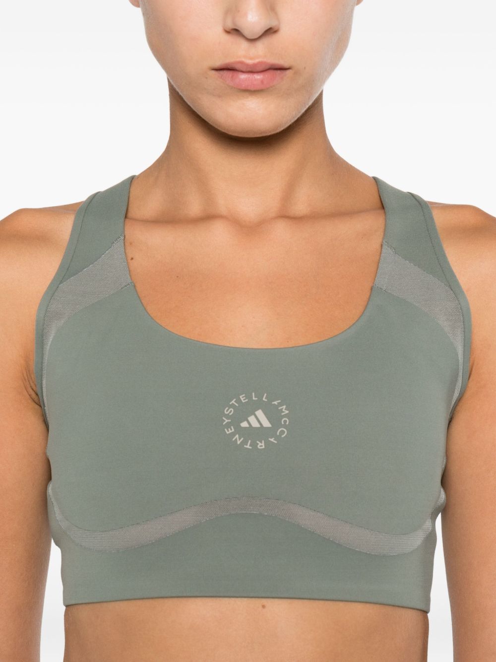 Adidas By Stella McCartney Logo Gym Bra Green