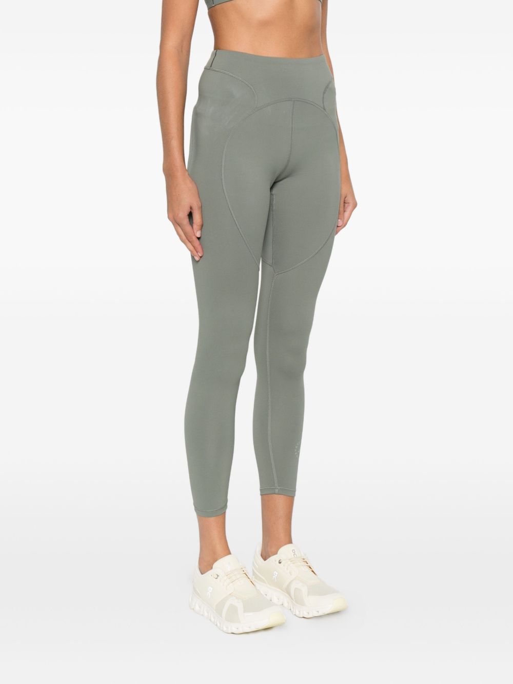 Adidas By Stella McCartney High-Rise Logo Leggings Green