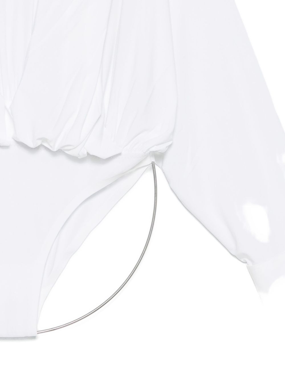 Norma Kamali Oversized Hooded Bodysuit in White White