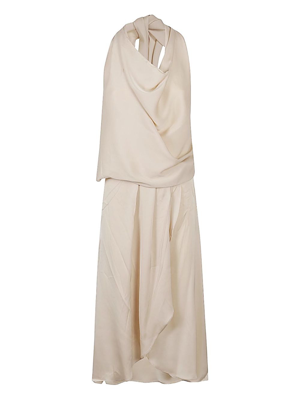 Silk95Five Backless Silk Mini Dress Beige beige