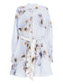 Zimmermann Floral Linen Belted Midi Dress Lilac