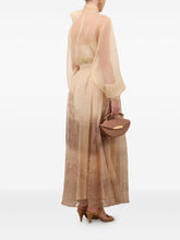 Zimmermann A-Line Silk Midi Skirt Beige