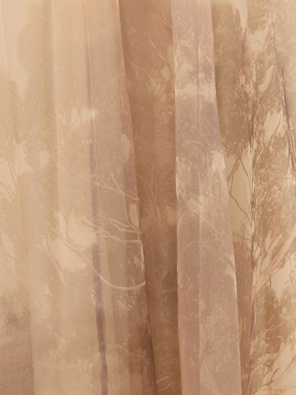 Zimmermann A-Line Silk Midi Skirt Beige