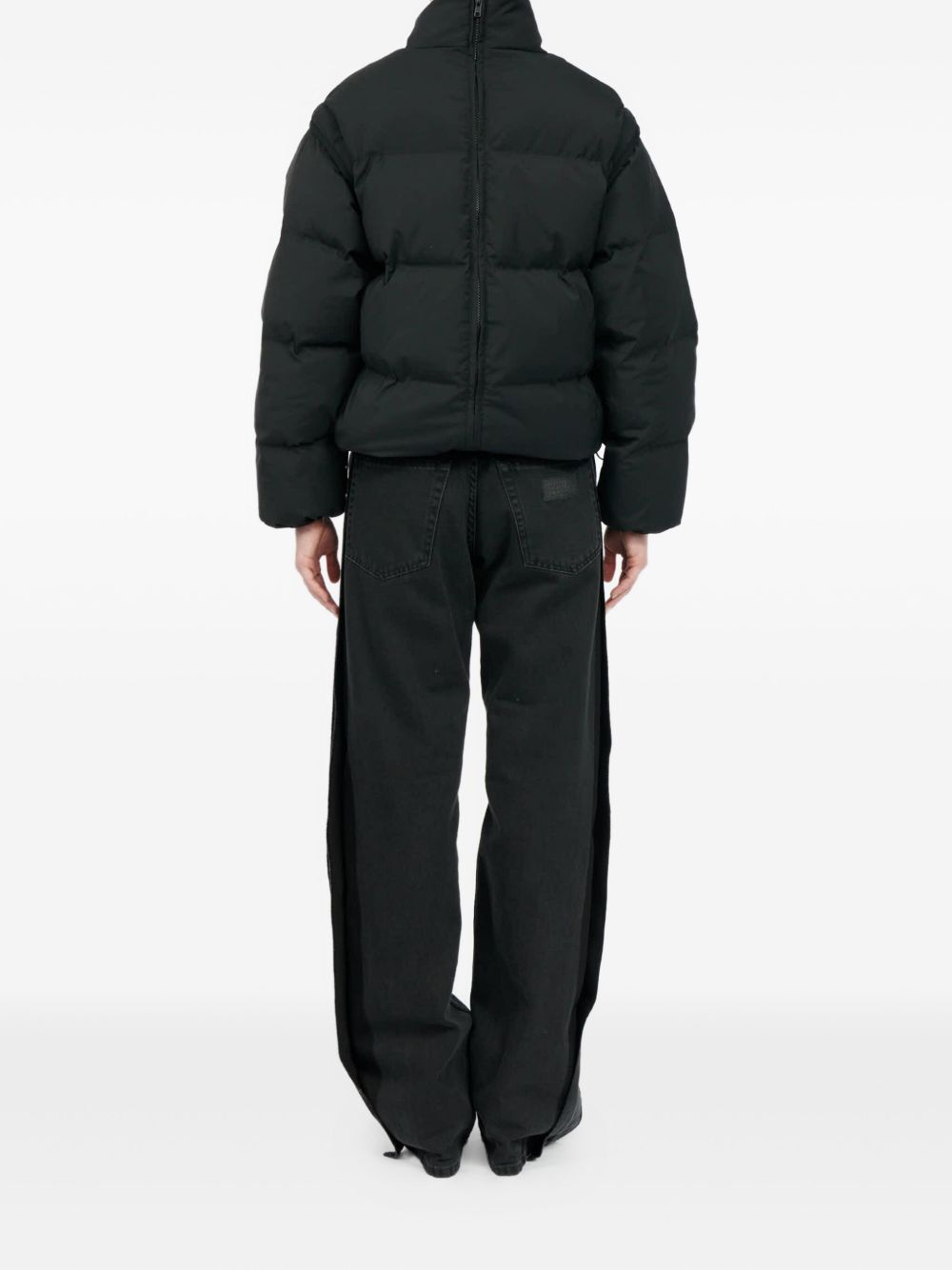 MM6 Maison Margiela Short Down Puffer Jacket in Black black