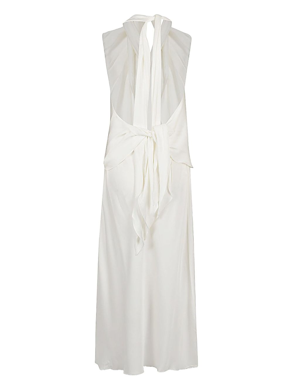 Silk95Five Open-Back Silk Mini Dress White