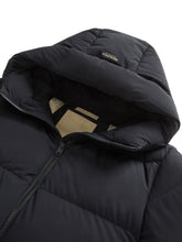 Woolrich Quilted Hooded Black Coat Black