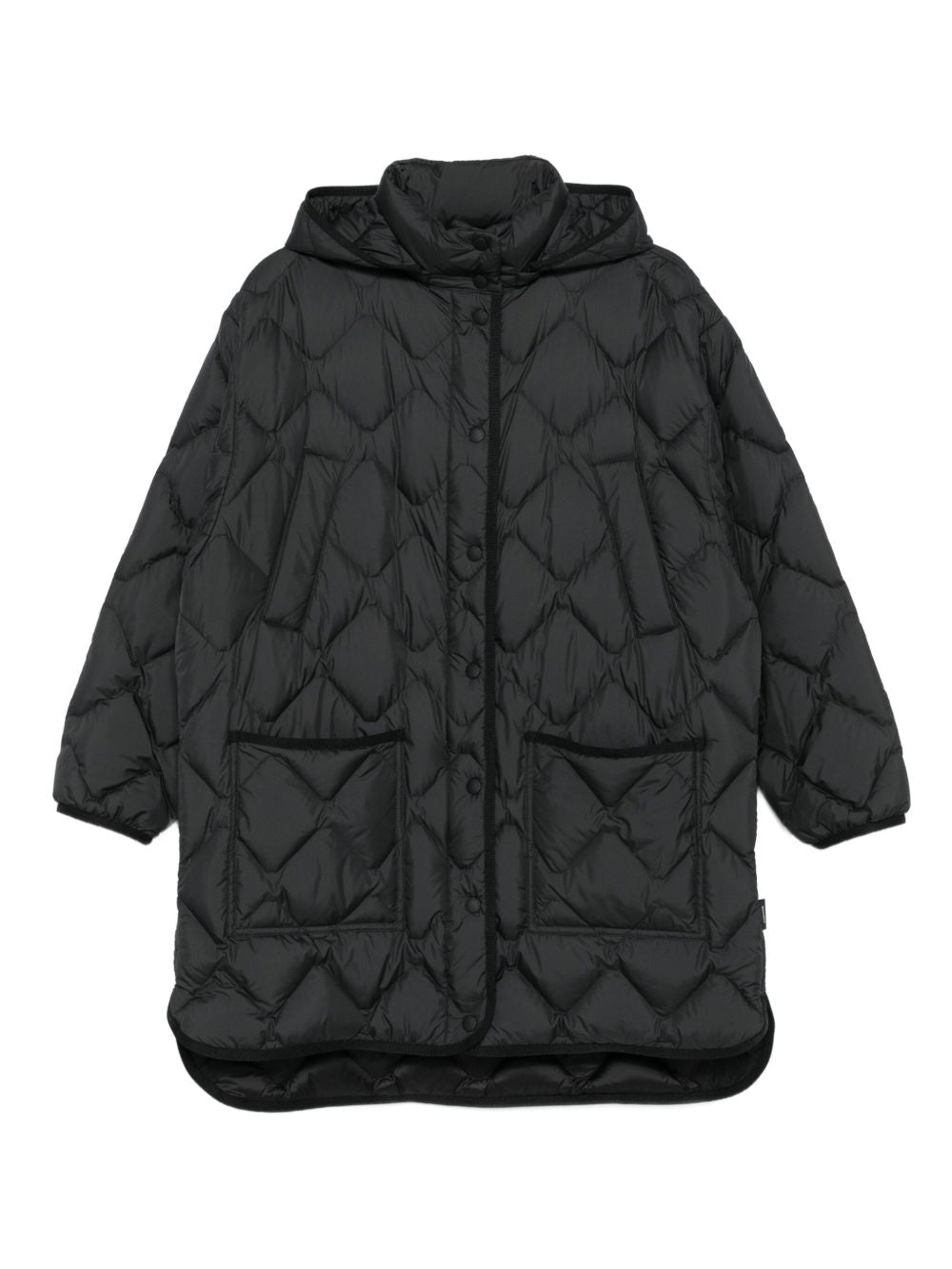 Woolrich Quilted Hooded Black Jacket Black