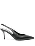 Paris Texas With Heel 70mm Black Patent Leather Slingback Pumps Black