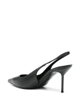 Paris Texas With Heel 70mm Black Patent Leather Slingback Pumps Black