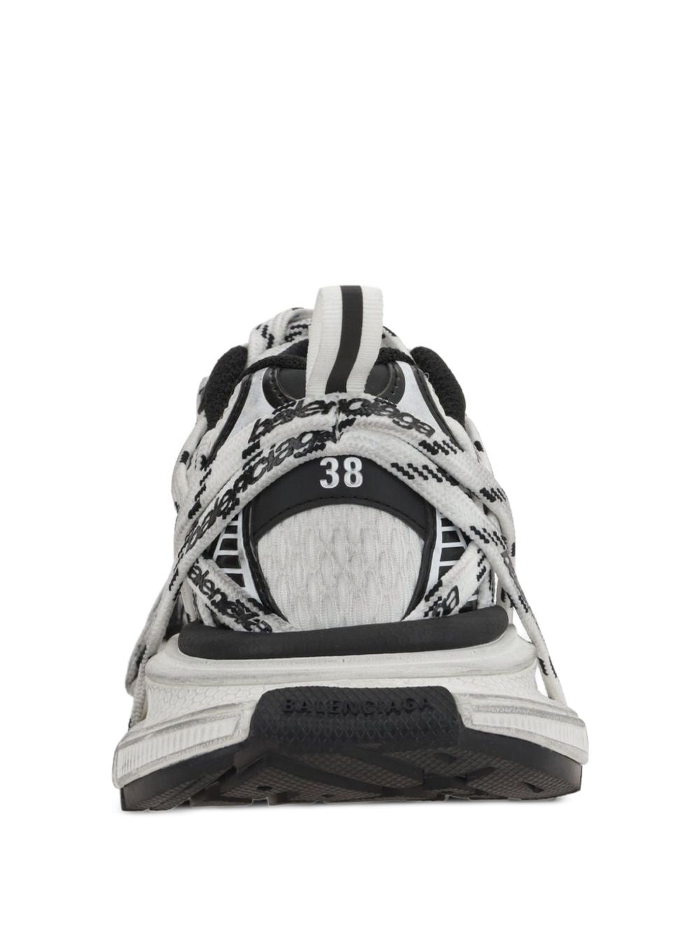 Balenciaga 3XL Mesh Panel Logo-Print Wrap Sneakers White