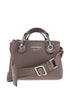 Emporio Armani Small Logo-Plaque Top-Handle Tote Bag Dove Grey