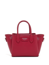 Emporio Armani Small Pebbled Shopper Bag in Bordeaux Bordeaux