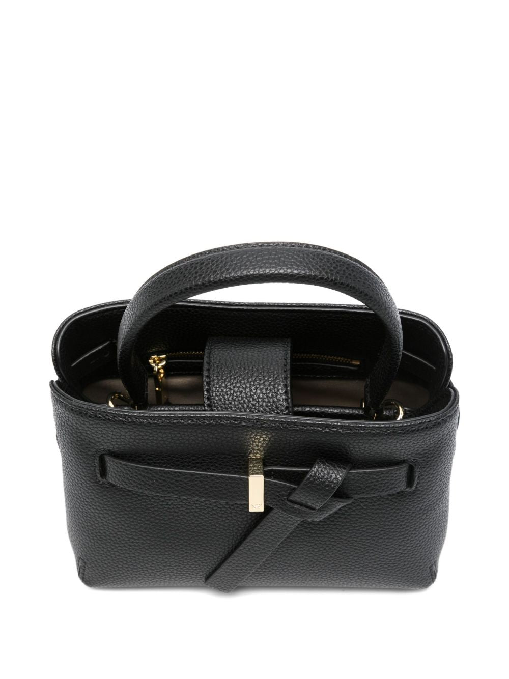 Emporio Armani Small Knotted Top Handle Bag Black black