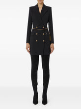 Elisabetta Franchi Double-Breasted Chain-Belt Black Dress Black