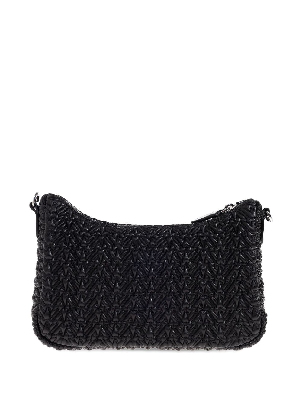 Emporio Armani Quilted Chevron Mini Shoulder Bag Black
