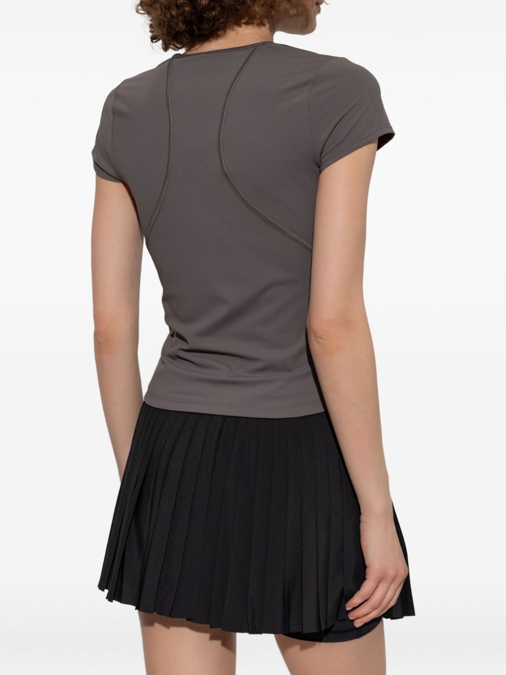 Adidas By Stella McCartney Taupe Grey Recycled Logo T-shirt Brown brown