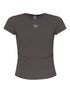 Adidas By Stella McCartney Taupe Grey Recycled Logo T-shirt Brown brown