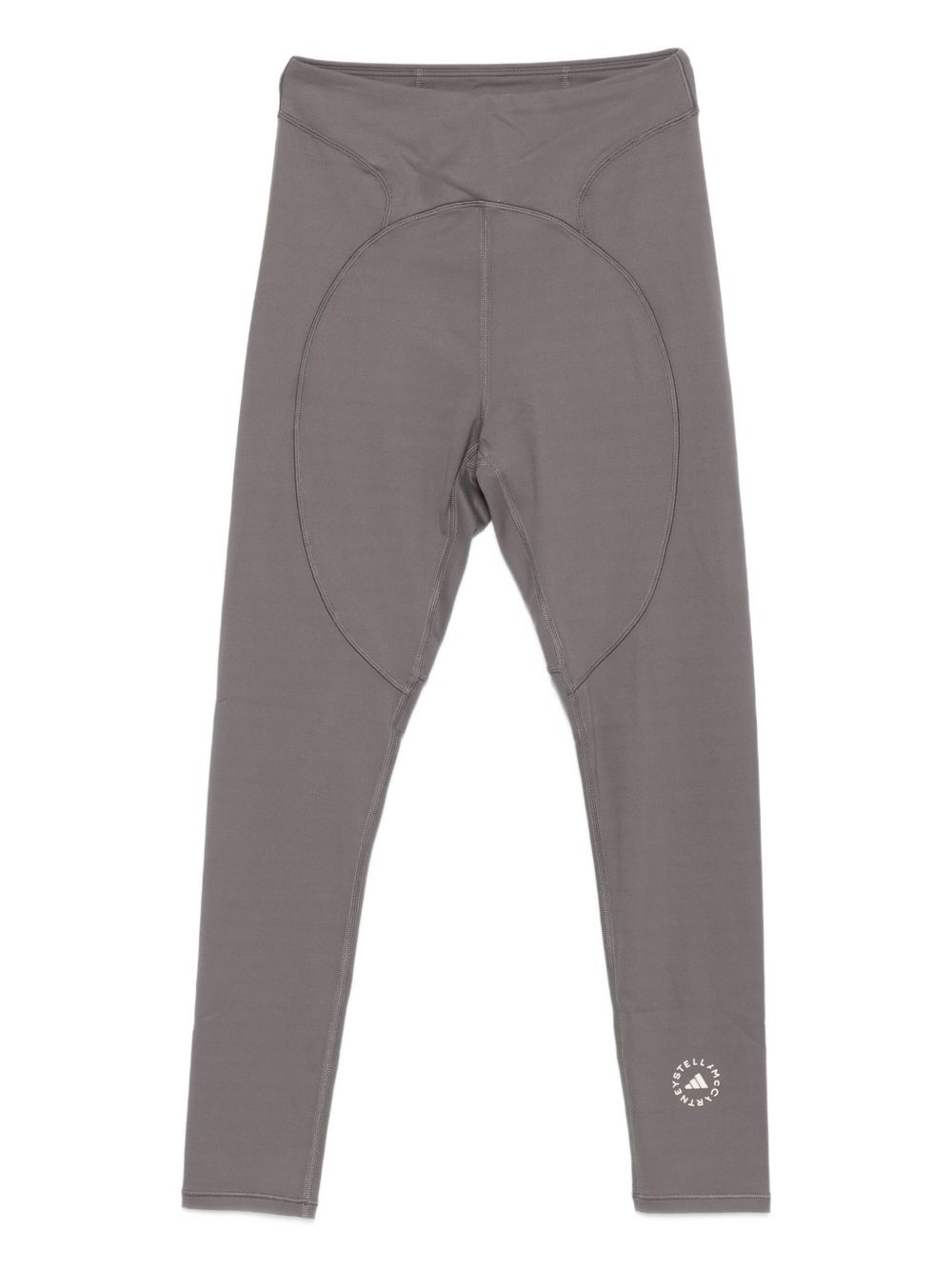 Adidas By Stella McCartney High-Waisted Charcoal Leggings with Logo Detail Brown