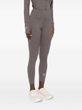 Adidas By Stella McCartney High-Waisted Charcoal Leggings with Logo Detail Brown