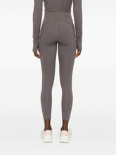 Adidas By Stella McCartney High-Waisted Charcoal Leggings with Logo Detail Brown