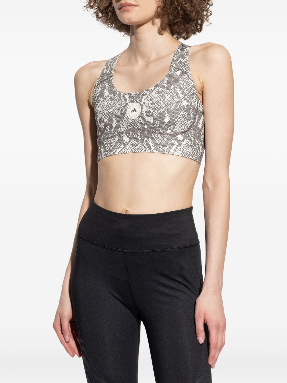 Adidas By Stella McCartney Printed Recycled Sports Bra Beige beige