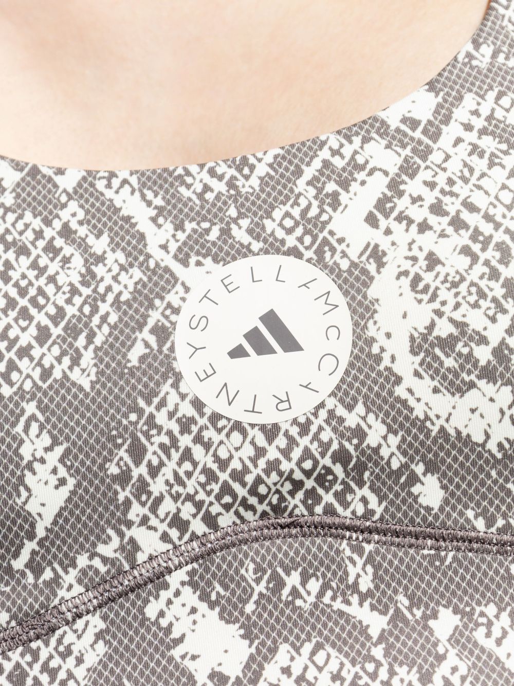 Adidas By Stella McCartney Printed Recycled Sports Bra Beige beige