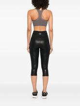 Adidas By Stella McCartney High-Waisted Panelled Metallic Leggings Black