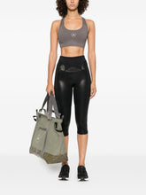 Adidas By Stella McCartney High-Waisted Panelled Metallic Leggings Black
