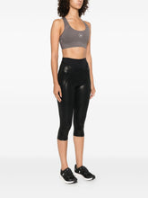 Adidas By Stella McCartney High-Waisted Panelled Metallic Leggings Black