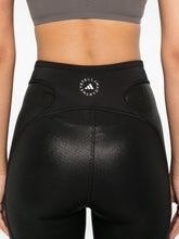 Adidas By Stella McCartney High-Waisted Panelled Metallic Leggings Black