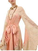 Zimmermann High-Lace Neckline Silk Long Dress Pink