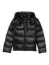 Peuterey Quilted Hooded Long Down Jacket Black Black