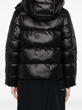 Peuterey Quilted Hooded Long Down Jacket Black Black