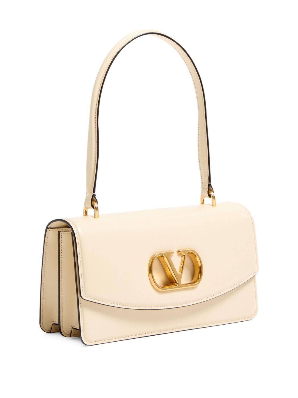 Valentino Garavani Vain Leather Top Handle Bag White