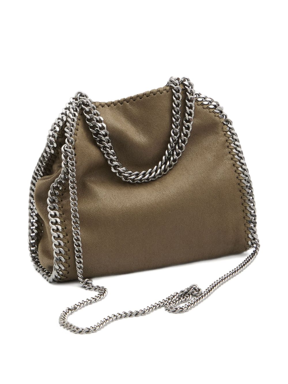 Stella McCartney Falabella Mini Chain-Trim Handbag Green